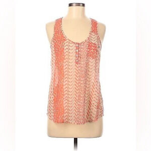G BY GUESS Print Semi-Sheer‎ Sleeveless Blouse in Coral